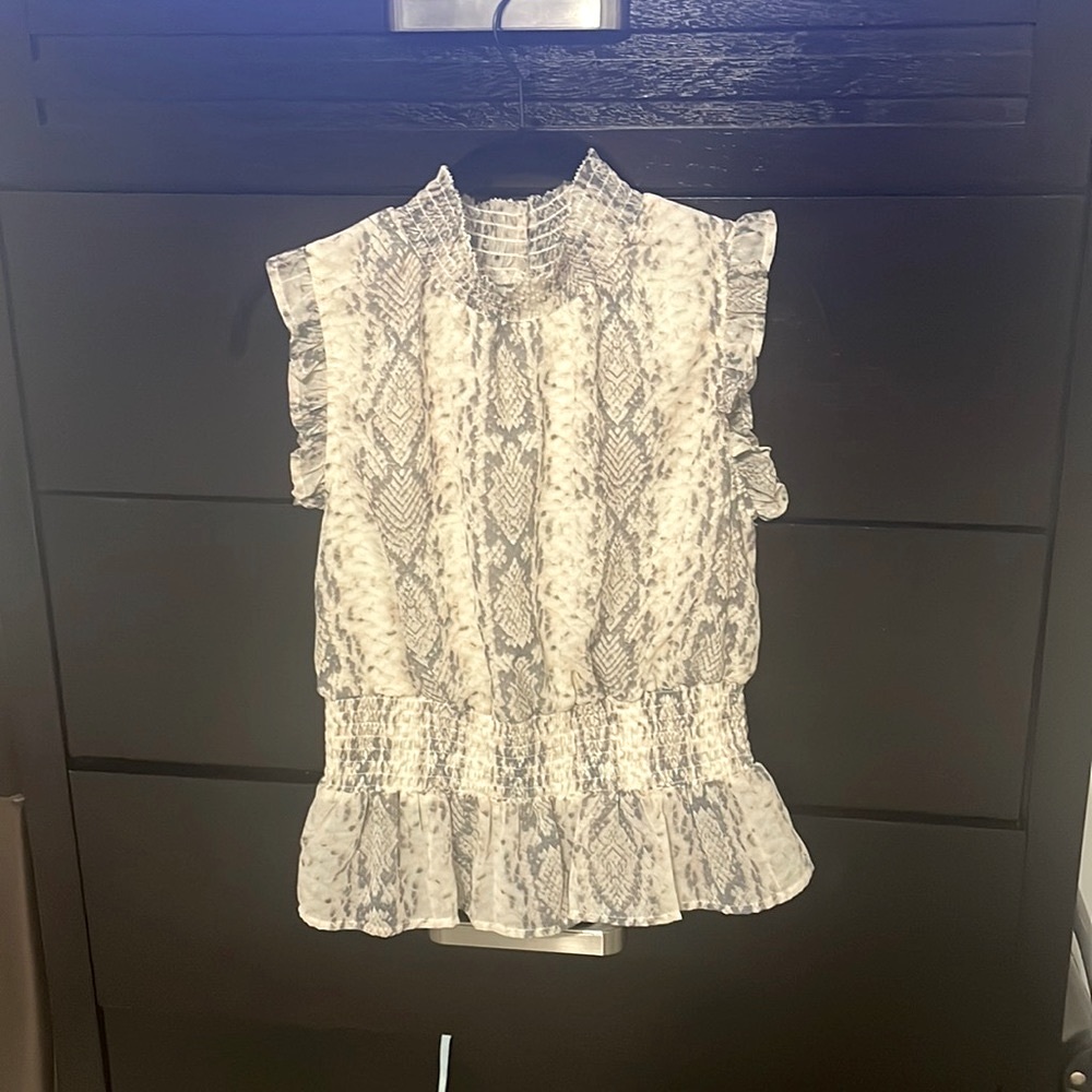 Snakeskin pattern top